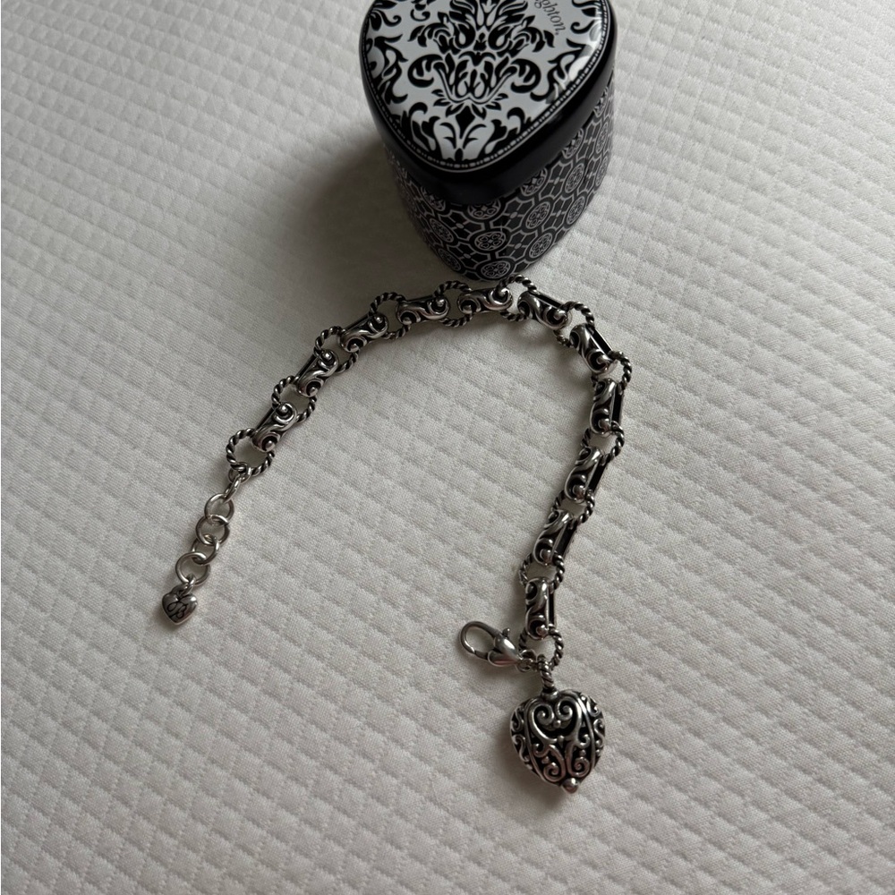 Brighton Silver Heart Charm Bracelet